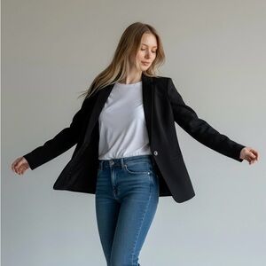 Banana Republic Black Women's Blazer Chiffon